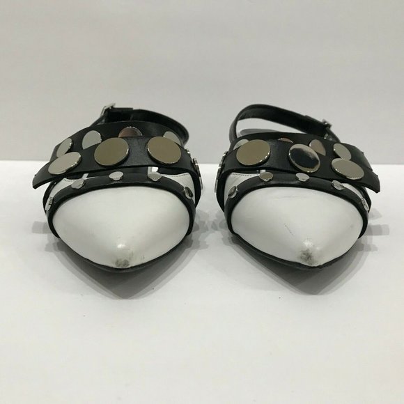 Pierre Hardy Black White Leather Slingback Kitten - Picture 2 of 8